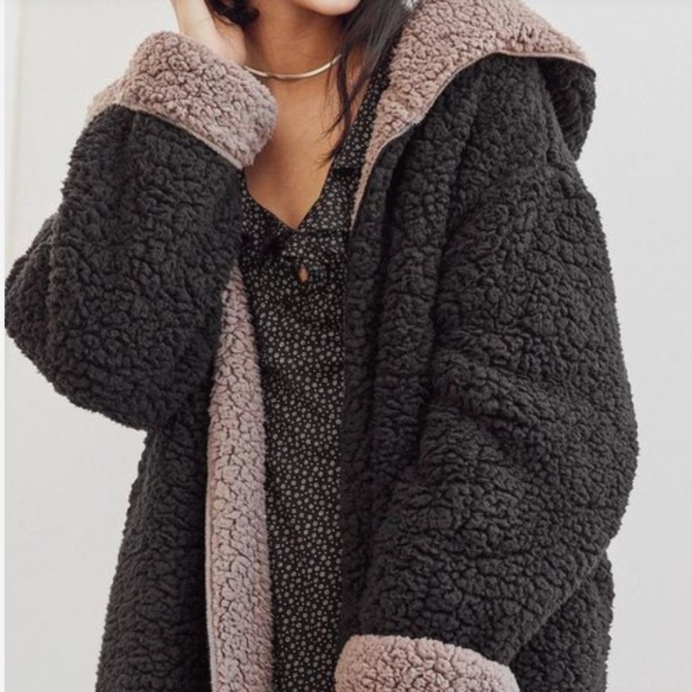 Urban Outfitters Carmella Reversible Teddy Jacket